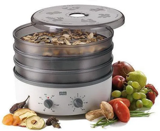 Stockli voedseldroger met 3 metalen roosters en timer - review test