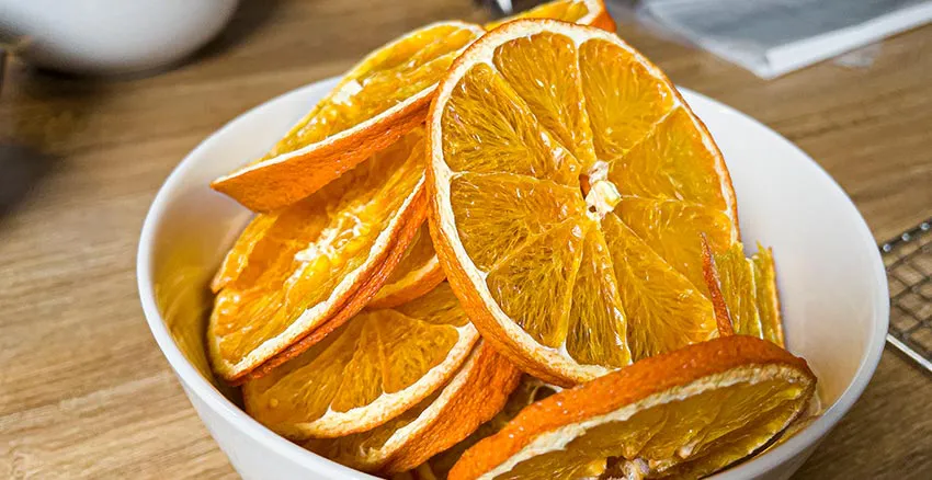 sinaasappels drogen voedseldroger Gedroogde sinaasappel