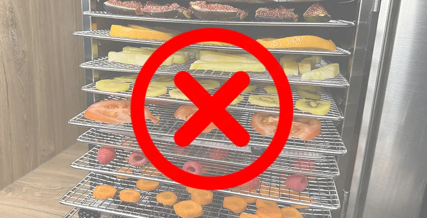 Welke voedsel mag je niet drogen